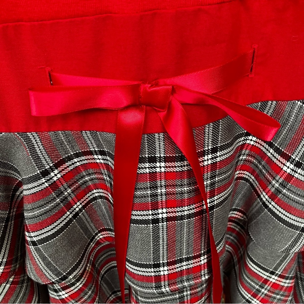 Rare Editions Girls Red Plaid Bow Sleeveless Christmas Holiday Dress Size M‎ - Picture 2 of 5